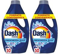 Dash Power Detersivo Liquido Lavatrice, 50 Lavaggi, Freschezza Di Lenor, Risveglio Primaverile, rimuove addirittura gli odori di sudore vecchi di 7 giorni, per una pulizia impeccabile