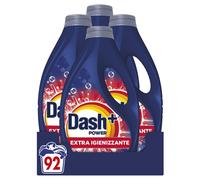 Dash Power + Extra Igienizzante, Detersivo Liquido Lavatrice, 4x23 Lavaggi, Puli