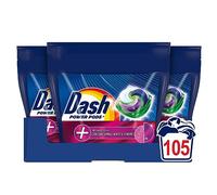Dash Power Pods Detersivo Lavatrice In Capsule, 105 Lavaggi (35x3), Tecnologia Colori Brillanti E Fibre, Protegge I Capi, Efficace Anche A Freddo E In Cicli Brevi