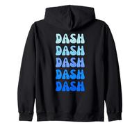 Dash Retro Name Stack Design Felpa con Cappuccio