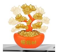 Dashboard Accessories - ABS Material Solar-Powered | Shaking Money Tree Car Decorations Interior, Cute Automotive Ornament for Trailer RV Truck Sedan Pickup Home Office Desk Display