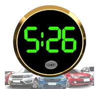Dashboard Clock - 1.81in Car Digital Clock | Alloy Round Touch Luminous Display Timer - Glass Mirror Mini Instrument | Vehicle Interior Time Accessory - Dashboard Console Travel