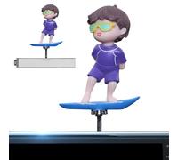 Dashboard, Decorazioni Dash Auto Divertenti | Disegno Cartone Animato Dashboard Sliding - Surf Ragazzo Design Figura bilanciata per lui il suo compleanno