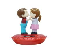 Dashboard Figures, Car Accessories, Solar Powered Collection Decor with Kiss Couple Shaking Head Design, Ornament Figure for Men Women Vehicle Interior Gift, 3,54 x 2,76 pollici