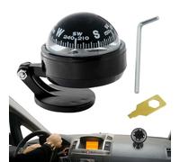 Dashboard Mount Compass - Adjustable Magnetic Declination Compass Ball | Self-Adhesive Car For Dashboard | Universal Direction Tool For SUVs, Trucks, RVs, Marine & Caravan