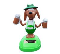 Dashboard Ornament, Solar Dancing Toy, Eye-Catching Cartoon Design, Swing Motion Dog Figure, Double-Sided Sticker Mount for Car, Desktop, Home Decoration, ABS Build, 1 Piece