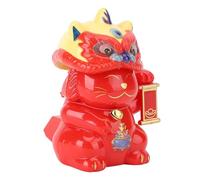 Dashboard Solare Lucky Cat Light Sensing Cine Solar Alevato Gatto Lucky Energy Saving Ornament Home/Car Usa in Plastica 8x4,5 Cm (rosso)