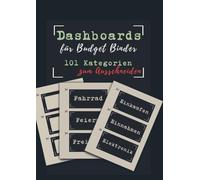 Dashboards für Budget Binder A6: 101 Kategorien zum Ausschneiden+ 13 Blanko Dashboard Budget Deckblätter. Perfekt vorbereitet für die Budget Planner Challenge/Umschlagmethode.