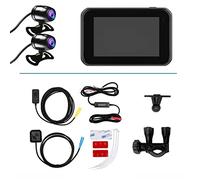 Dashcam, 4 "Metal Motorcycle Camera GPS HDR IP67 Impermeabile Moto Dash Cam Full HD 1080P 30fps 140 ° Sensore 2023(32G)