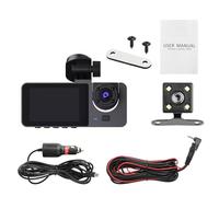 Dashcam A 3 Lenti Per Autori Videoconometro 1080p Con G-Sensor Loop Registrazione DVR Front E Vista Posteriore Backup