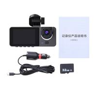 Dashcam A 3 Lenti Per Autori Videoconometro 1080p Con G-Sensor Loop Registrazione DVR Front E Vista Posteriore Backup