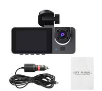 Dashcam A 3 Lenti Per Autori Videoconometro 1080p Con G-Sensor Loop Registrazione DVR Front E Vista Posteriore Backup