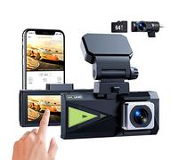 Dashcam Auto Anteriore Posteriore 4K + 2K, 5GHz WiFi & GPS Dash Cam, Dual Dasch Cam Auto con touchscreen da 3.16 pollici, visione notturna, grandangolo di 170°, WDR, sensore G e registrazione loop