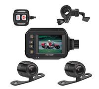 Dashcam, Moto DVR 1080P Full HD Action Camera Recorder Front & Rearview Waterproof Motorcycle Dynamic Dash Cam(16G)