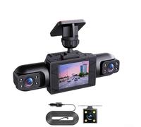 Dashcam per auto a 360° Full View con fotocamera frontale 4K UHD e lenti posteriori laterali 1080p, display IPS da 3,16", rilevamento del movimento e registrazione del ciclo per una maggiore sicurezza