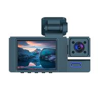 Dashcam per auto, Cam 2'' Black Box Supporto Registratore Per Auto Telecamera Posteriore 2K Visione Notturna WIFI Integrato,per le automobili(Front-interior lens,128G)