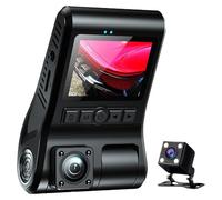 Dashcam per auto con obiettivo multiplo, con schermo da 2 pollici, 1080p, ampia visuale, registrazione di guida a 150°, per uso quotidiano, telecamera posteriore