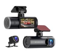 Dashcam per auto, Dashcam 4K Con Doppia Registrazione Anteriore E Posteriore, WiFi, Obiettivi Per Telefoni Cellulari, GPS, Fotocamere Grandangolari,per le automobili(V36 front - interior-GPS)