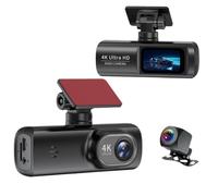 Dashcam per auto, Registrazione 4K UHD Videocamera Per Auto DVR Videoregistratore Per Visione Notturna Supporto Wi-Fi Integrato GPS Parcheggio 24 Ore,per le automobili(No memory card)