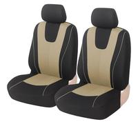 DASHENGFANG 9 Pezzi Auto Set Coprisedili per VW Polo IV (9N) 2006 2007 2008 2009, Set Copri-Sedile Anteriori Traspirante Antiscivolo,Coprisedile per Auto Coprisedile,2Seats-Beige