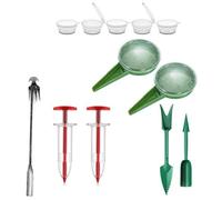 DASHENRAN 6 mini spargitori per semi, mini dispenser per semi, strumento per piantare piccoli semi, set manuale per piantine, seminatrice manuale e spargitore, seminatore portatile per piccoli semi