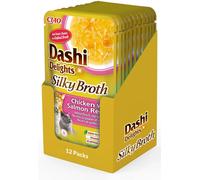 DASHI Delights Cat Silky Broth Busta Multipack 12X40G POLLO CON SALMONE