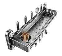 DASHIELL Appendiutensili per Cucina Rack Multiuso Senza Trapano A Muro | Porta Utensili Da Cucina per Mobiletto Porta Camper Lavello Fornello Bancone Griglia Cottura Credenza Cassetto Dispensa