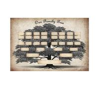 DASHIELL Grafico 'albero genealogico da compilare - Poster genealogico di 6 generazioni, grafico degli antenati riempibile vuoto, organizzatore genealogico per 5 famiglie, grafico genealogico