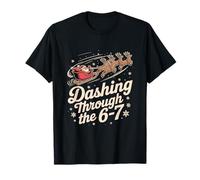 Dashing Through The 6 7 Sei Sette Meme Donne Uomini Bambini Maglietta