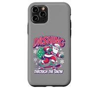Dashing Through The Snow Skateboard Santa Custodia per iPhone 11 Pro