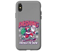 Dashing Through The Snow Skateboard Santa Custodia per iPhone X/XS