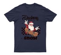 Dashing Through The Snow T-Shirt Unisex Regalo Retrò Divertente Donna...