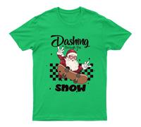Dashing Through The Snow T-Shirt Unisex Regalo Retrò Divertente Donna...