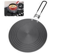 DASIAUTOEM Piastra adattatore per induzione, 24 cm, piastra adattatore per induzione con manico rimovibile, adattatore per piatto a induzione Moka in acciaio inox per l'uso di pentole a induzione
