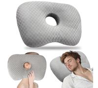 DASIAUTOEM Piercing cuscino con foro, cuscino per orecchio, cuscino per orecchio, cuscino per il collo, cuscino da viaggio, cuscino rotondo con foro per l'orecchio, per chi dorme sul fianco