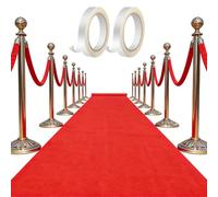 DASIAUTOEM Tappeto passatoia rosso 1 x 10 m antiscivolo Red Carpet, tappeto per ricevimento di nozze, tappeto VIP Event GangRunner Messe al metro per feste, cerimonie di matrimonio