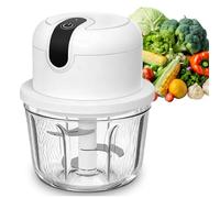 DASIAUTOEM Tritatutto elettrico da cucina, 350 ml, mini tritatutto elettrico senza fili, per cipolle, carne, aglio, frutta, noci