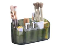 DASITON Organizer Trucchi,Porta Pennelli Trucchi Organizer con 5 scomparti,Contenitore per Cosmetici in Acrilico,Portatrucchi Organizzatore Trucchi per Pennelli,Rossetto,Gioielli e Creme(Verde)