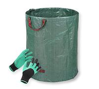 DASJD Borsa da Giardino Include Guanti Protettivi, 1/2/3/4 Pieghevole Sacchi Giardinaggio con Maniglie, Idrorepellente Antistrappo Sacchi per Rifiuti da Giardino per Foglie, Rifiuti Verdi,1pcs