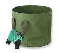 DASJD Sacchi per Rifiuti da Giardino con Maniglie, 1/2/3/4 Sacchi Giardinaggio Pieghevole, Sacco Raccogli Foglie per Foglie, Erbacce, Rifiuti, Include Guanti Protettivi,1pcs