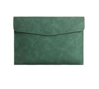 DASJKDI 1 pz Borsa portadocumenti in pelle A4 impermeabile e resistente all'usura, ufficio, forniture for l'archiviazione per Ufficio Conferenza Cartellina Custodia Organiz(Green-A4)