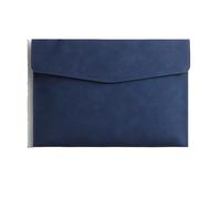 DASJKDI 1 pz Borsa portadocumenti in pelle A4 impermeabile e resistente all'usura, ufficio, forniture for l'archiviazione per Ufficio Conferenza Cartellina Custodia Organiz(Blue-A4)