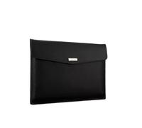 DASJKDI 1 pz. Cartella portadocumenti in pelle impermeabile A4 for ufficio, organizer for documenti, borsa portaoggetti for scuola e per Ufficio Conferenza Cartellina Custodia Organiz(Black)