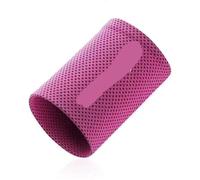 DASJKDI 4 Pezzi di Polsini in Poliestere Seta Ghiaccio Nero Blu Verde Rosso Braccialetti Elastici Raffreddamento Supporto for Proteggere Lo Yoga per Gli Sport Estivi(Rose Red,18-23cm)