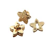 DASJKDI Chiusura Borsa Uncinetto 2 Pezzi in Lega di Zinco a Forma Stella con Chiusura a Scatto, in Pelle, for Borse da Donna, Borsetta a Tracolla, Fai Te