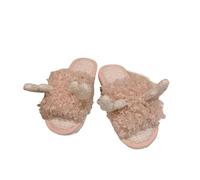 DASJKDI Ciabatte Donna Peluche Scarpe Da Donna Invernali Interno In Caldo Cotone For Studenti A Casa, Pantofole In Peluche Con Una Sola Parola, Motivo: Giraffa Dei Cartoni Animati(Pink,40-41)