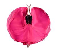 DASJKDI Gonna in chiffon 720 gradi danza del ventre donne gypsy lunga pratica indossare assortiti gonna plissettata tinta unita rosa(Light Rose Red,XS)