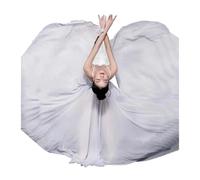 DASJKDI Gonne for la pratica della danza classica for le donne, gonna lunga for dell'arte dell'oscillazione larga, costumi da ballo for adulti(White,540 degree 85cm)