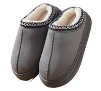 DASJKDI Pantofole Uomo Invernali Scarpe Da Uomo Con Piattaforma, Pantofole Soffici, Donna, Coppia, Casa, Alla Moda, Casual, In Peluche, Invernali, Taglie Forti(Gray,44-45)