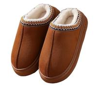 DASJKDI Pantofole Uomo Invernali Scarpe Da Uomo Con Piattaforma, Pantofole Soffici, Donna, Coppia, Casa, Alla Moda, Casual, In Peluche, Invernali, Taglie Forti(Bro,44-45)